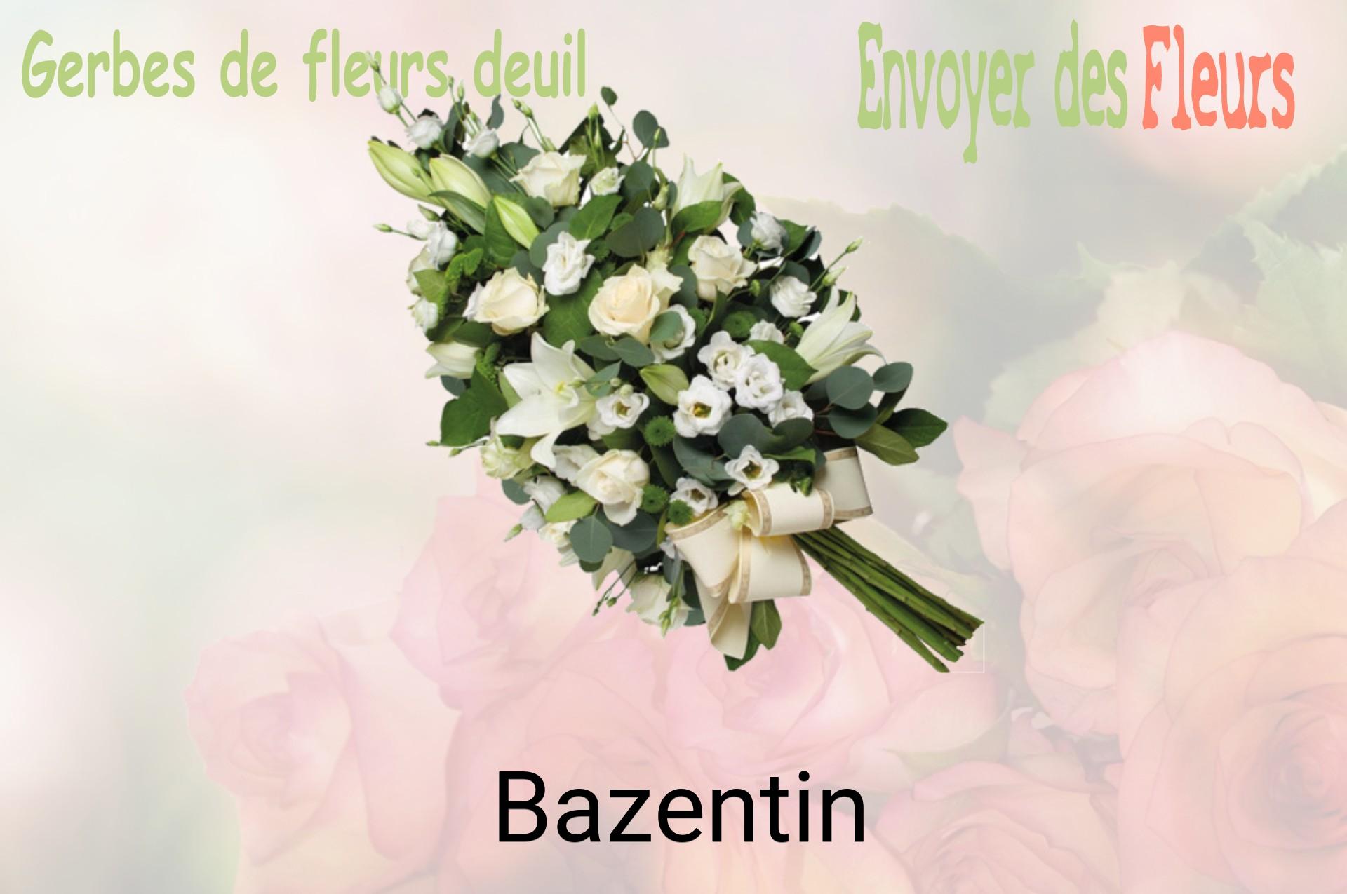 Gerbe de fleurs de deuil livrée à Bazentin